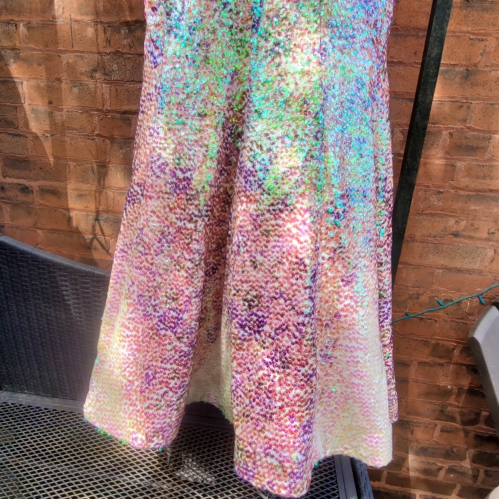Jovani Sequin Mermaid Dress sz 12 - Picture 7 of 15